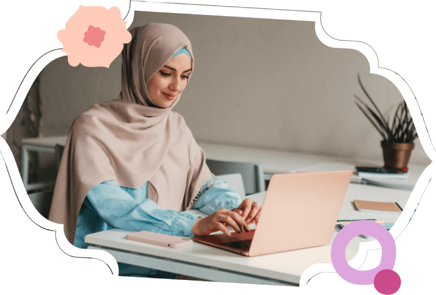Women is Learning Quran Online at Quran scape
