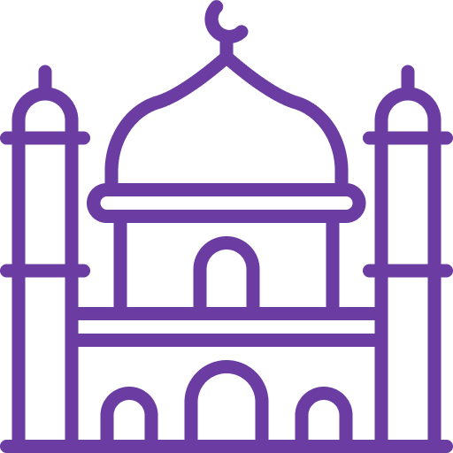 Masjid - Mosque Icon - Purple Color