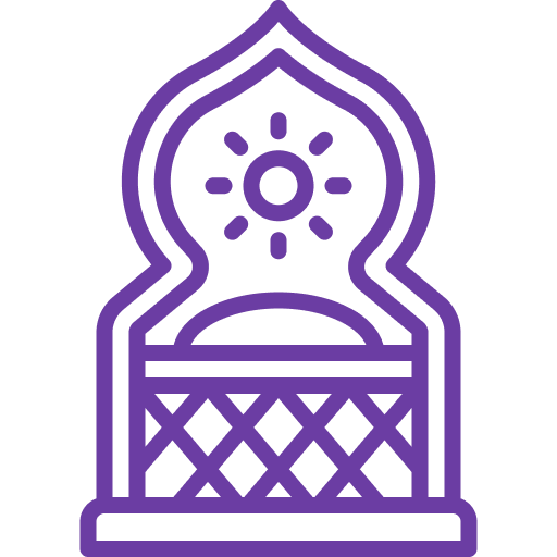 Mosque Window icon in Pruple